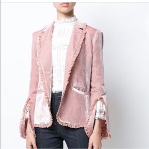 Cinq à Sept Rowland Mauve Velvet Blazer